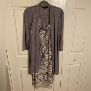 R. & M Richards Lace dress with cover up